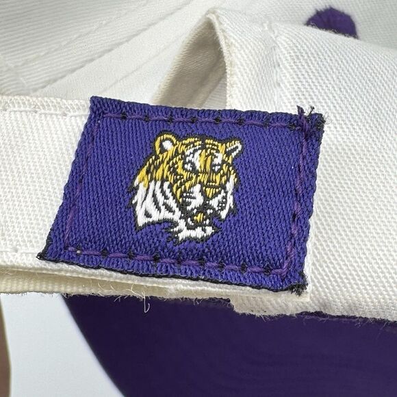 LSU Tigers White Adjustable Hat Top of the World Embroidered Cap Adult - Picture 8 of 11